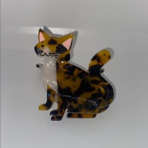 Tortoise Shell Kitty Cat Hair Clip